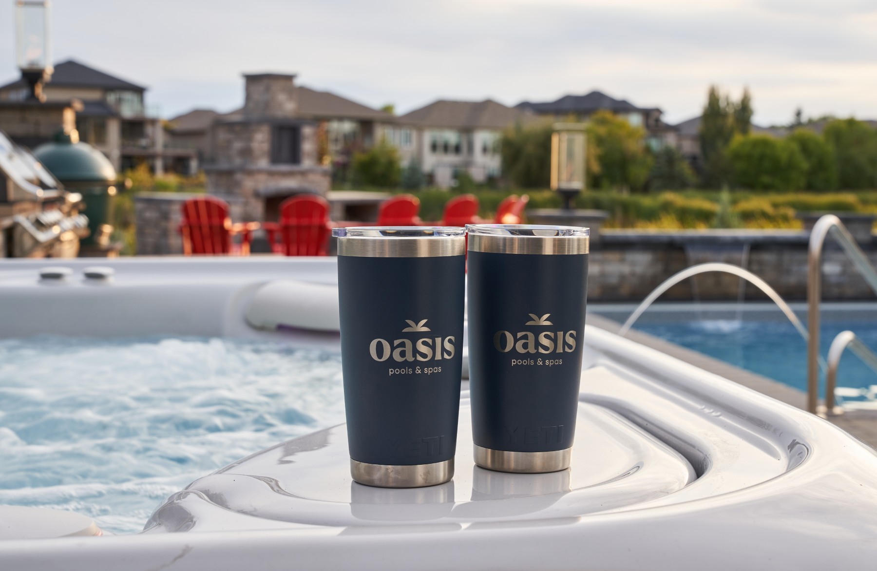 oasis cups by hot tub