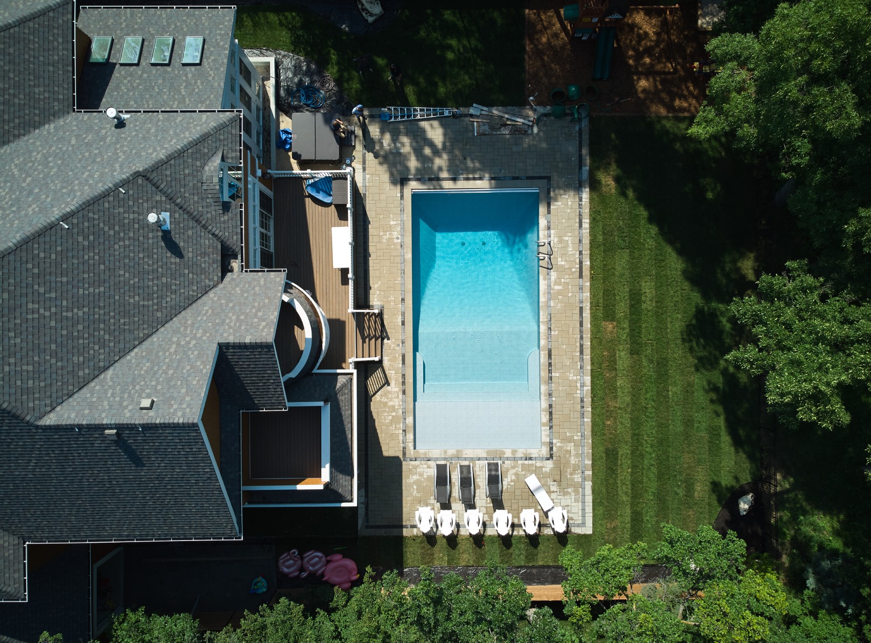 pool from birds eye view