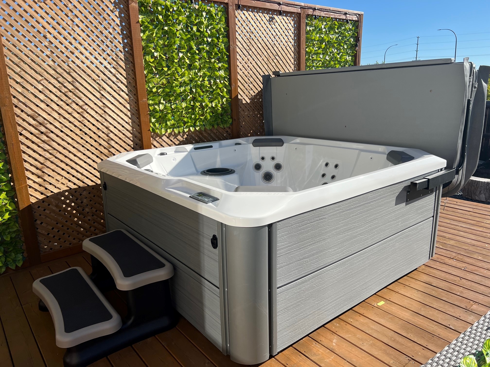 backyard hot tub